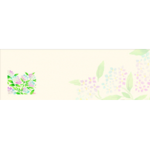 みのはんオリジナル箸置紙マット 四季の花シリーズ（上質紙）アジサイ（5月～6月）【100枚入】