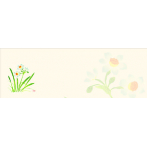 みのはんオリジナル箸置紙マット 四季の花シリーズ（上質紙）スイセン（1月～3月）【100枚入】