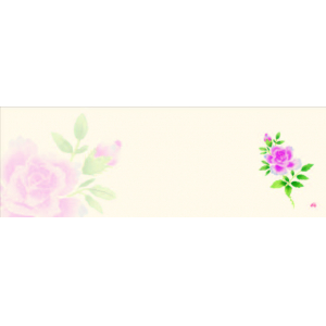 みのはんオリジナル箸置紙マット 四季の花シリーズ（上質紙）バラ（4月～6月）【100枚入】