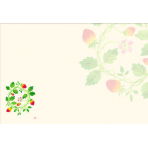 イチゴ（12月～4月）四季の花シリーズ 尺3紙マット（上質紙）【100枚入】