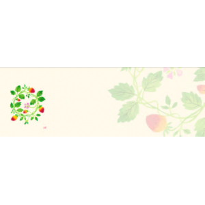 みのはんオリジナル箸置紙マット 四季の花シリーズ（上質紙）イチゴ（12月～4月【100枚入】
