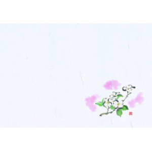 花水木（4月～5月）描き下ろしデザイン 尺3紙マット（上質紙）【100枚入】