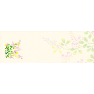 みのはんオリジナル箸置紙マット 四季の花シリーズ（上質紙）ハギ（4月～6月）【100枚入】