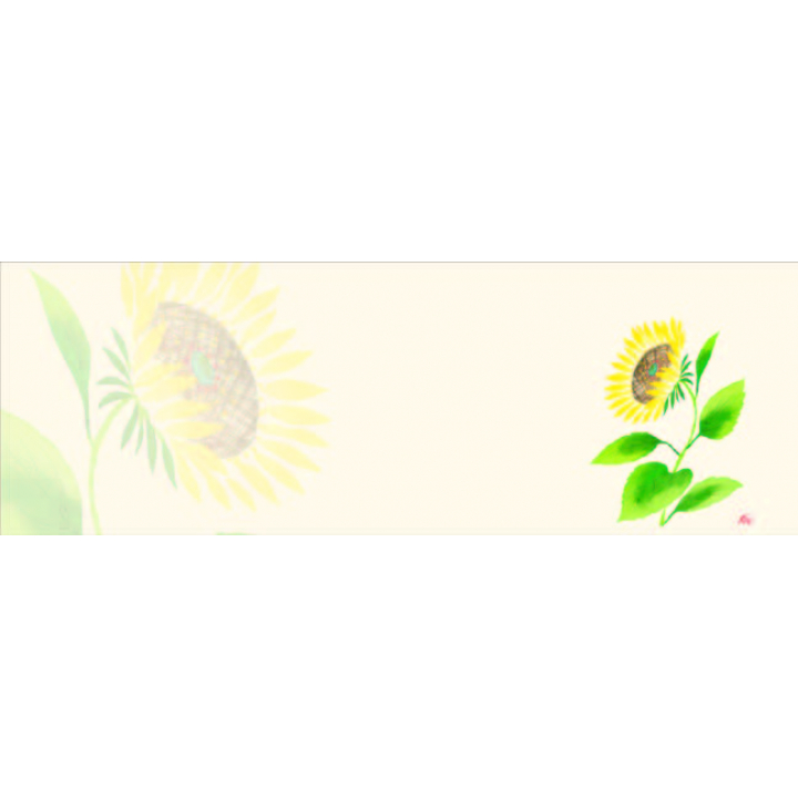 みのはんオリジナル箸置紙マット 四季の花シリーズ（上質紙）ヒマワリ（8月）【100枚入】