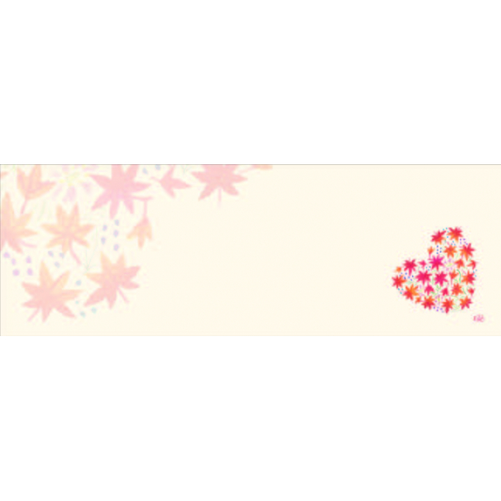 みのはんオリジナル箸置紙マット 四季の花シリーズ（上質紙）モミジ（9月～11月）【100枚入】